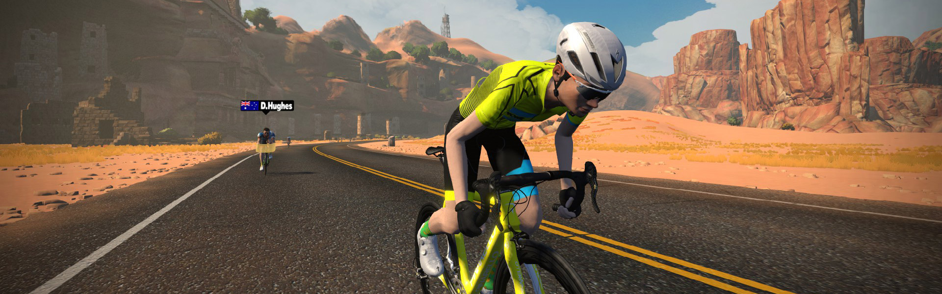 Fuego Flats Sprint (Watopia) Zwift Segment Details Header Image