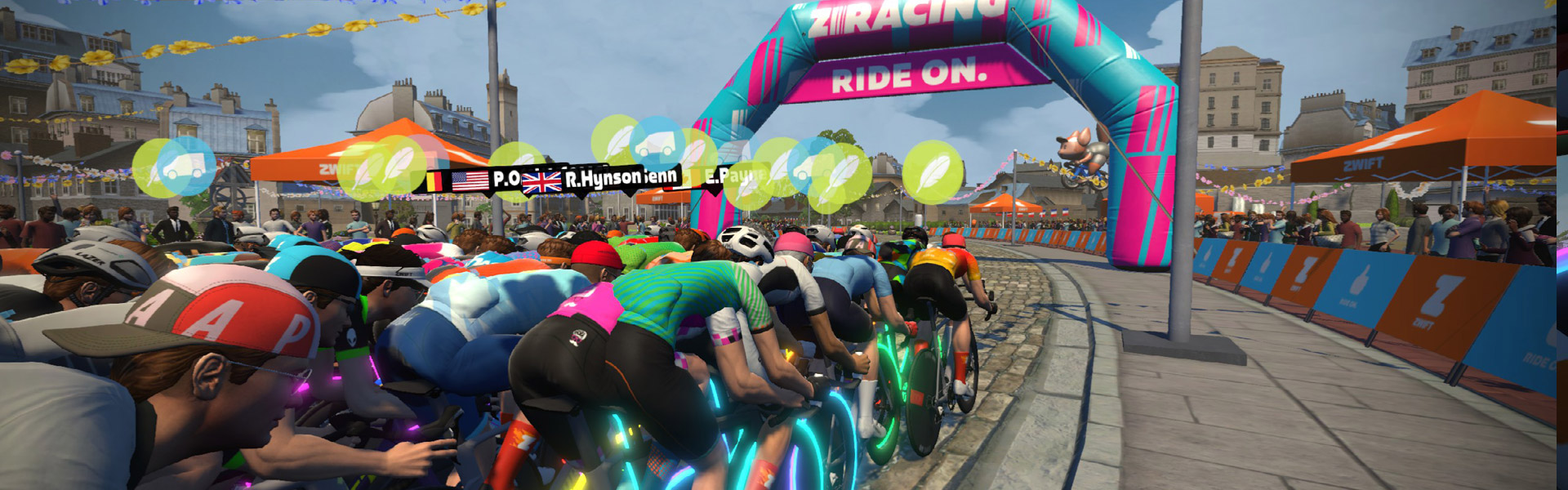 Pavé Sprint (France) Zwift Segment Details Header Image