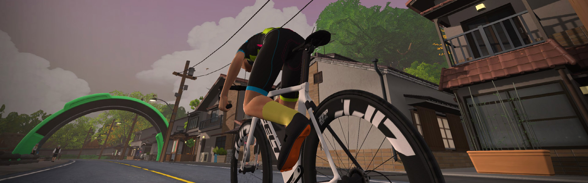 Village Sprint Reverse (Makuri Islands) Zwift Segment Details Header Image